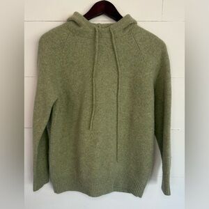J. Crew Women’s Lambs Wool Sage Hooded Sweater Size S